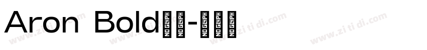 Aron Bold粗体字体转换